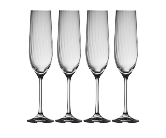 Galway Crystal Erne Flute set of 4