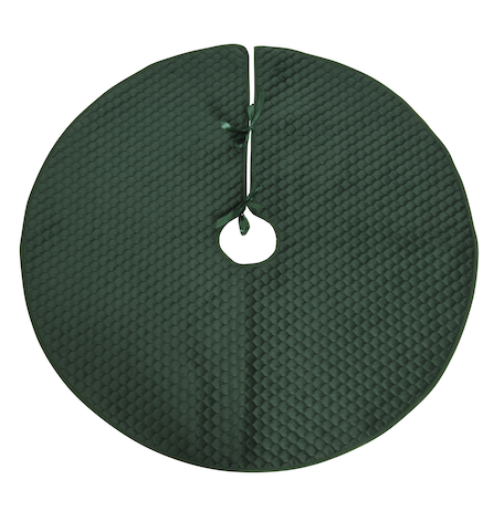 Green Tree skirt velvet with gold cord edge D100cm