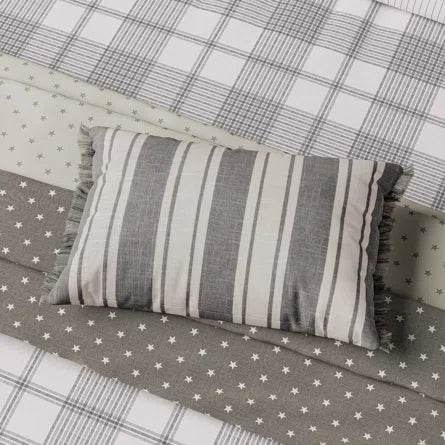 Helena Springfield Classic Stripe Cushion 50X30Cm Grey/White