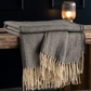 Herringbone Dark Grey Throw