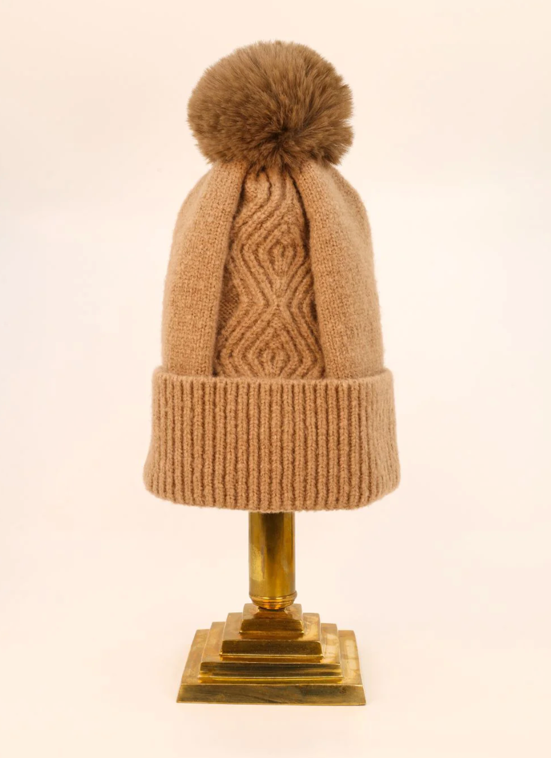 Ingrid Pompom Hat in Oatmeal