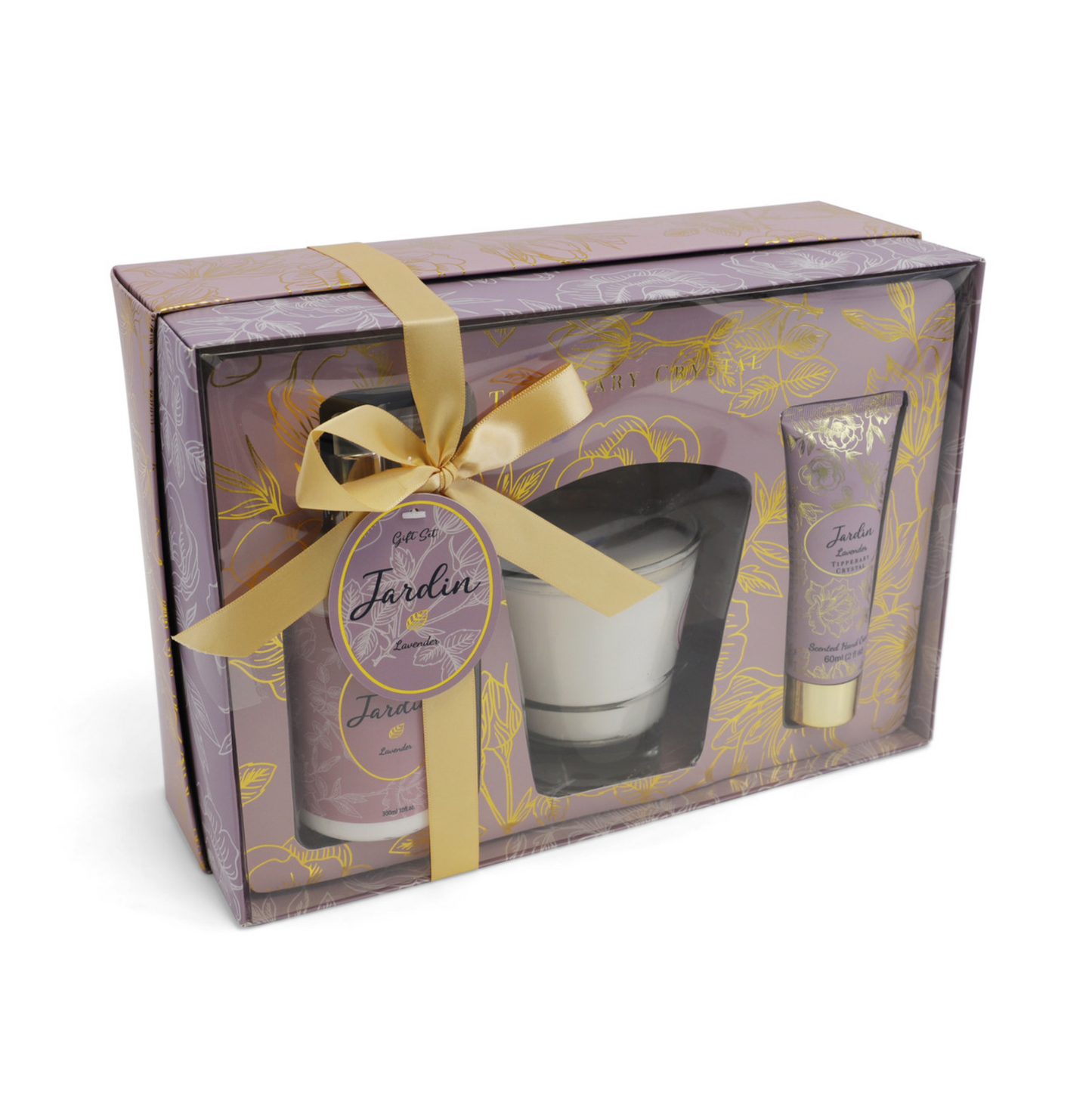 Jardin Lavender Candle and Handcream Tube & Pump Gift Set