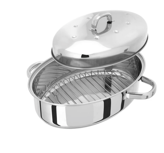 Judge Speciality Cookware 32 x 22 x 15cm Oval Roaster with Thermic Base