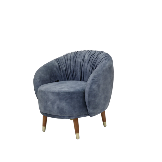 Kiona Pleated Armchair Aqua
