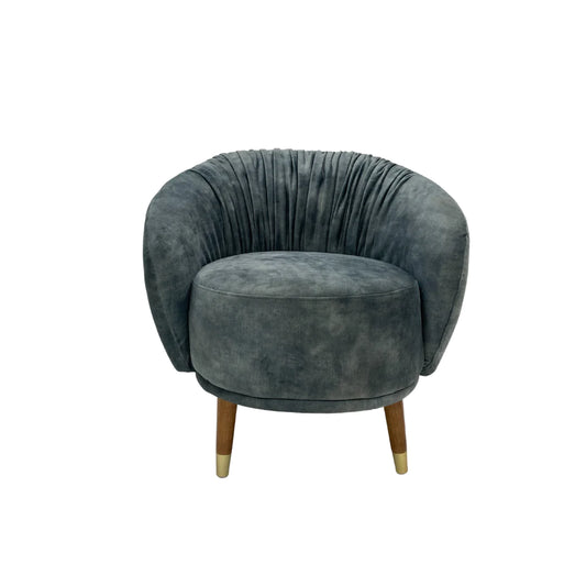 Kiona Pleated Armchair Aqua