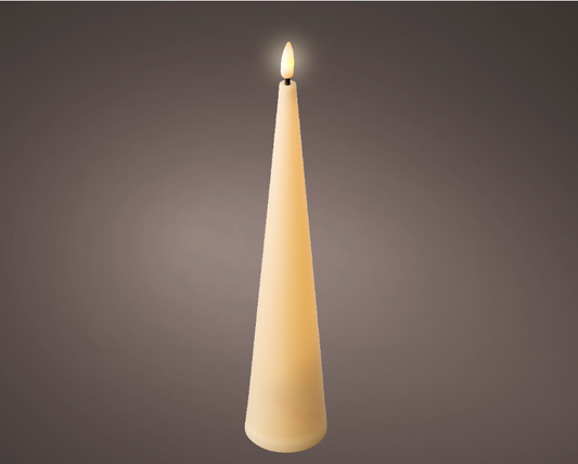 LED candle plastic steady BO outdoor H25cm D12cm