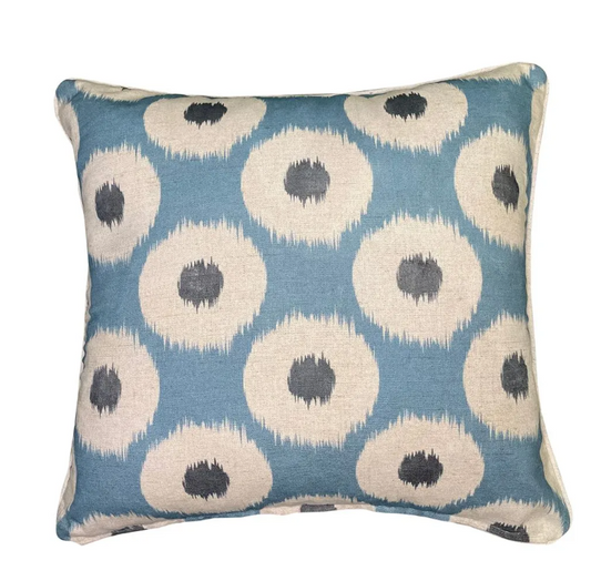 MALINI CUSHION BRIGHT FLORAL WITH IKAT REVERSE 45 X 45