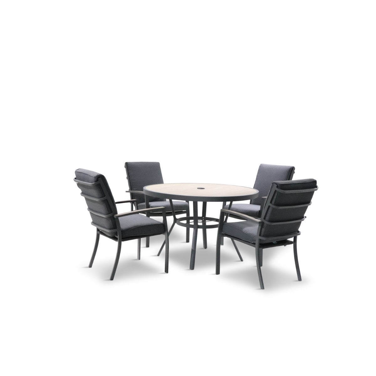 Monza 4 Seat Set with Highback Armchairs and 2.5m Parasol