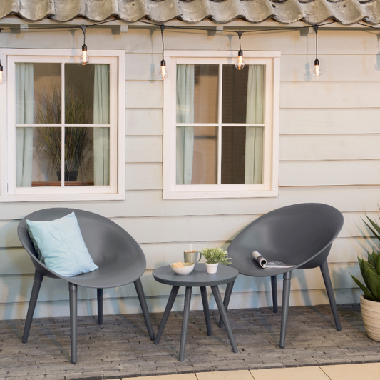 Marbella Bistro Set Anthractite outdoor