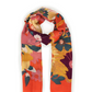 Modern Floral Printed Scarf Tangerine