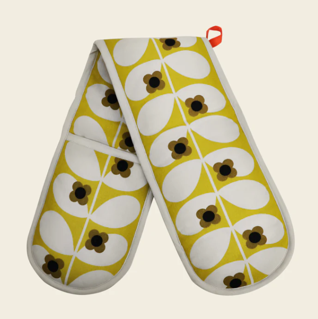 ORLA KIELY DOUBLE OVEN MITT - WILD ROSE STEM (DANDELION)