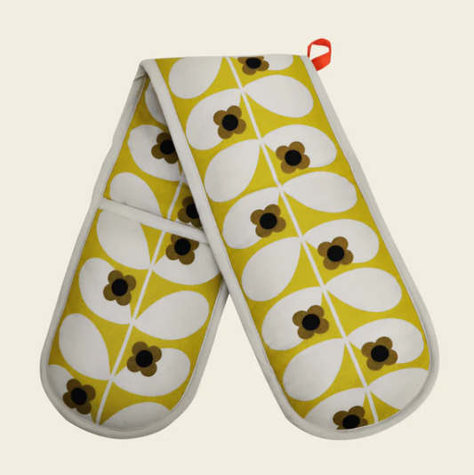 ORLA KIELY DOUBLE OVEN MITT - WILD ROSE STEM (DANDELION)