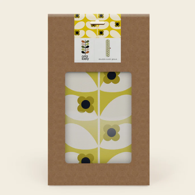 ORLA KIELY DOUBLE OVEN MITT - WILD ROSE STEM (DANDELION)