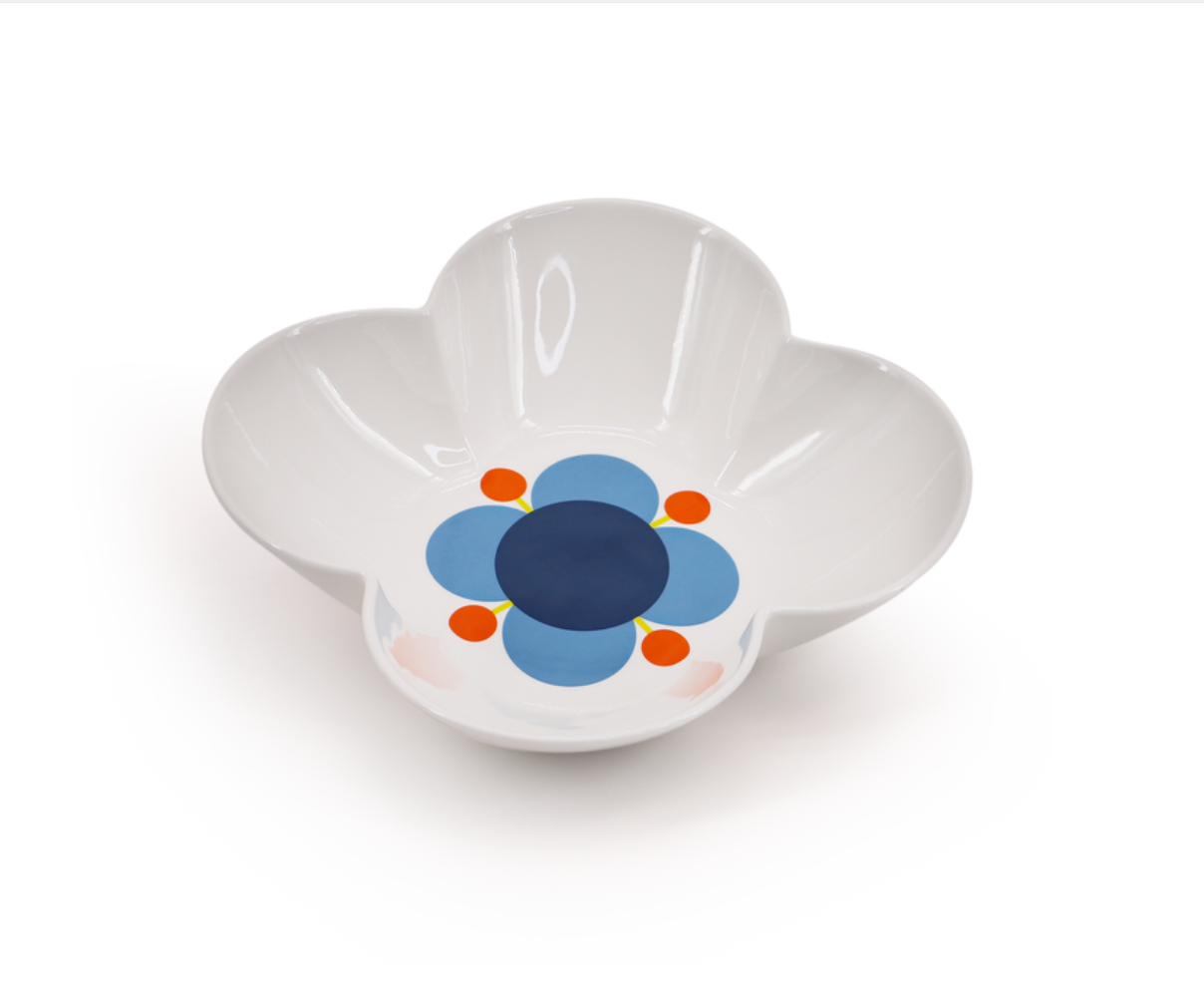 ORLA KIELY FLOWER SHAPED SERVING BOWL - ATOMIC FLOWER PRINT