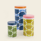 ORLA KIELY NESTING CANNISTER TINS - SET OF 3 (BLOCK FLOWER)