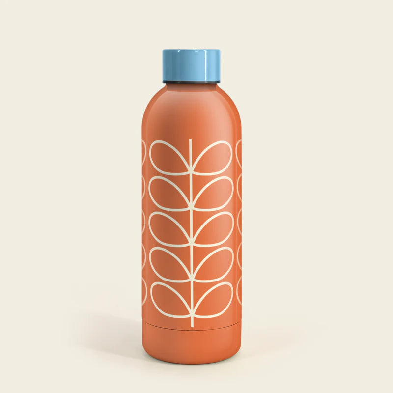 ORLA KIELY STAINLESS STEEL WATER BOTTLE - LINEAR STEM