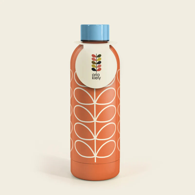 ORLA KIELY STAINLESS STEEL WATER BOTTLE - LINEAR STEM