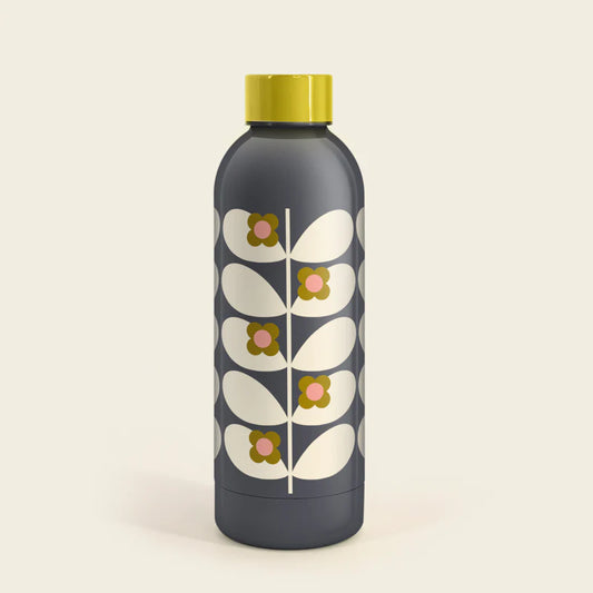 ORLA KIELY STAINLESS STEEL WATER BOTTLE - WILD ROSE STEM