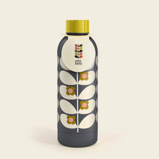ORLA KIELY STAINLESS STEEL WATER BOTTLE - WILD ROSE STEM