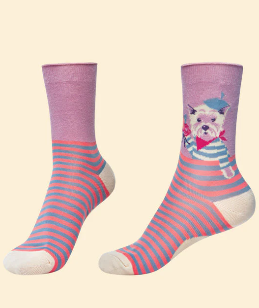 Parisian Pooch Ankle Socks