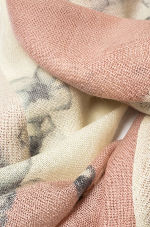 Pink Blossom - Merino Scarf