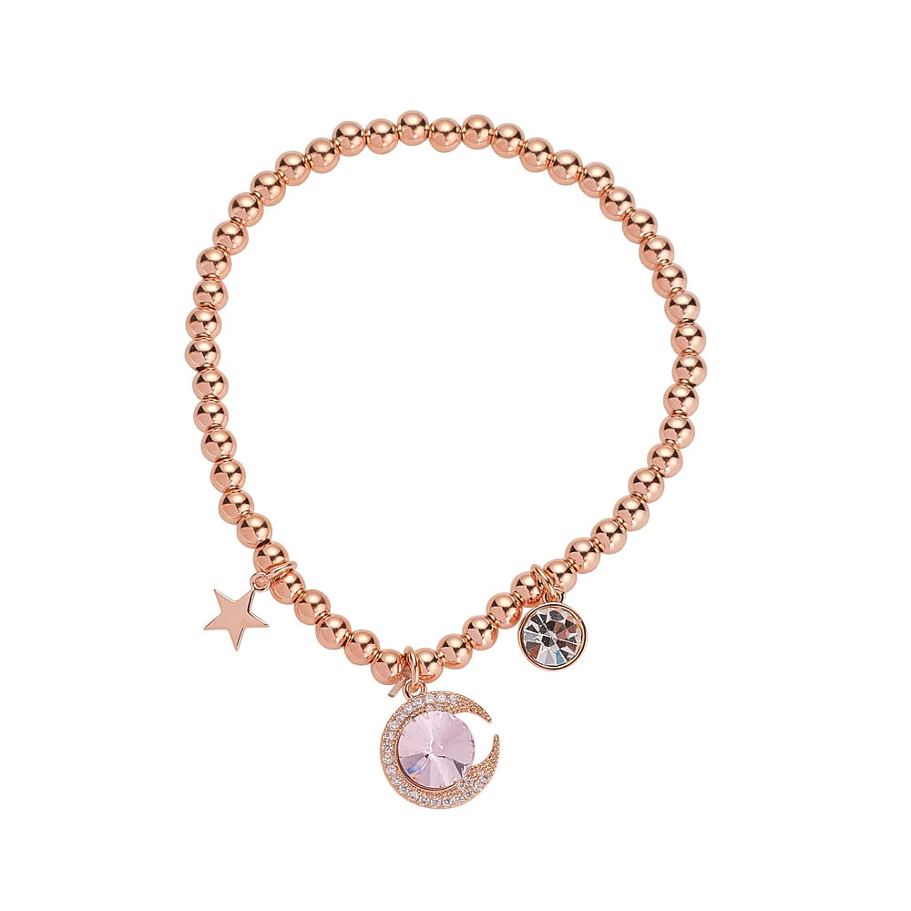 Pink Moon Crystal Bracelet