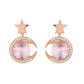 Pink Moon Crystal Earrings