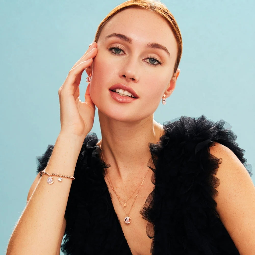 Pink Moon Crystal Earrings