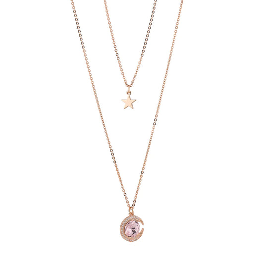 Pink Moon Layered Necklace