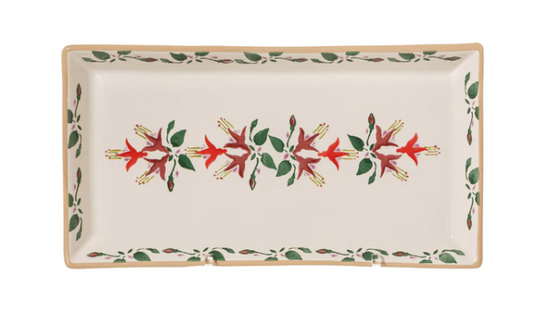 Plate Rectangular Large Fuchsia