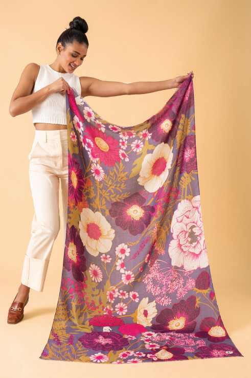 Powder Wild Woodland Print Scarf
