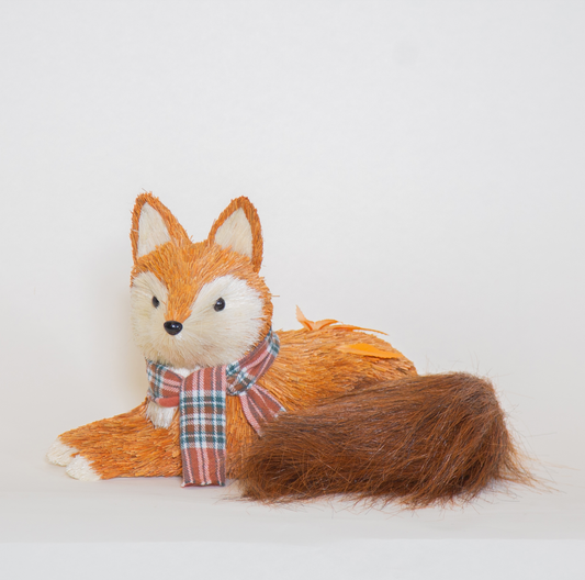 Resting Fox with scarf 29 x 20 cm