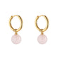 Rose Quartz Hoops
