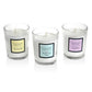 S/3 Assorted Mini Candles - Sweet Pea, Honeysuckle, French Linen