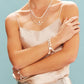 Silver Beaded & Freshwater Pearl Bracelet