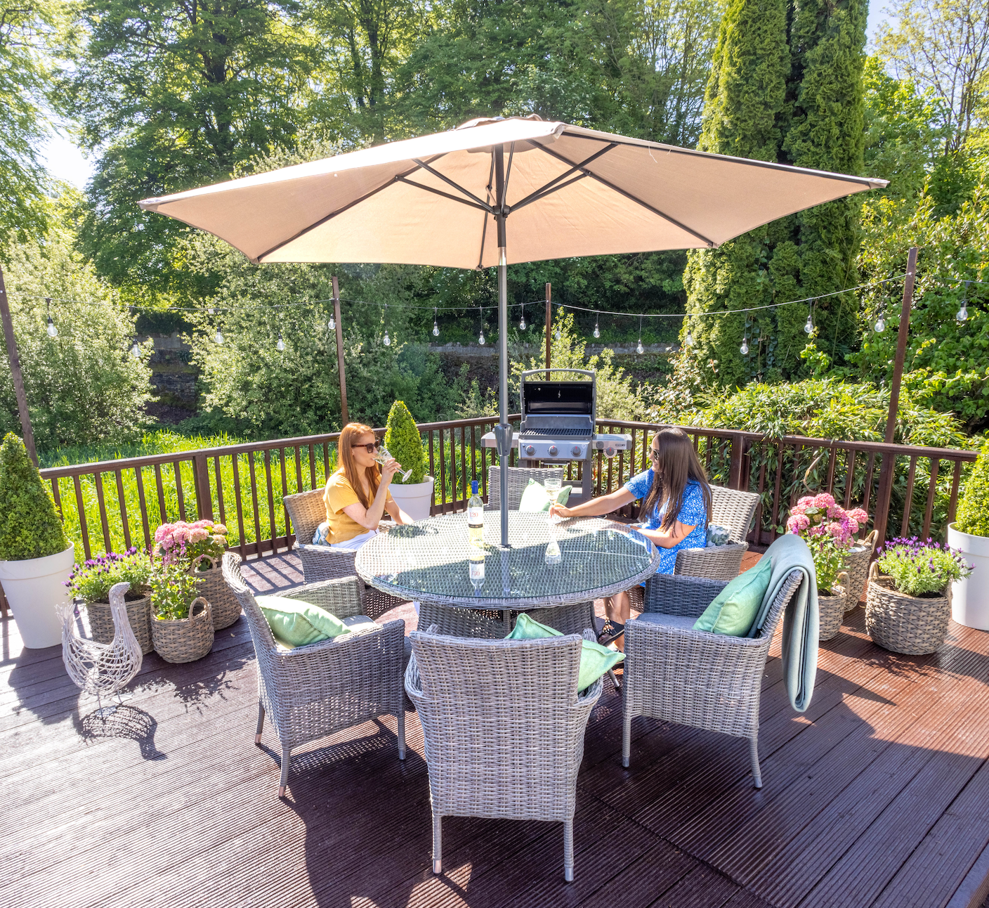 Garden rattan set discount sale