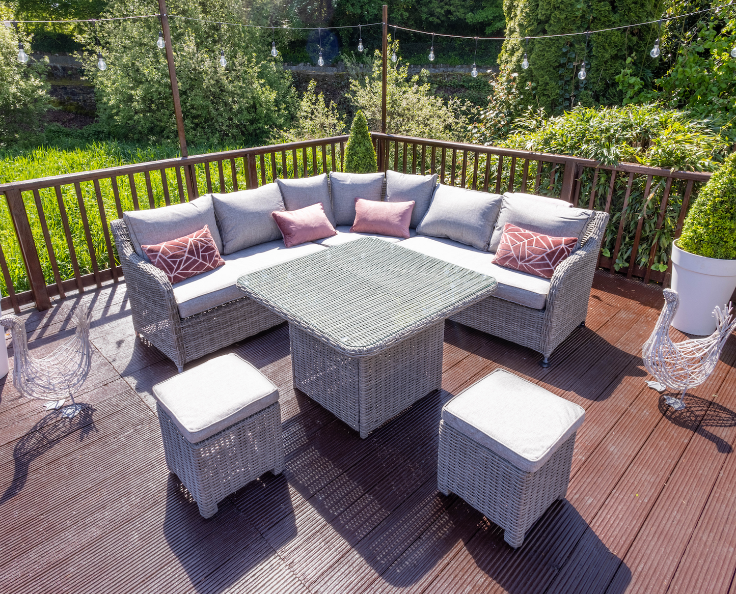 Somerset Rattan Casual Dining Sets with Stools