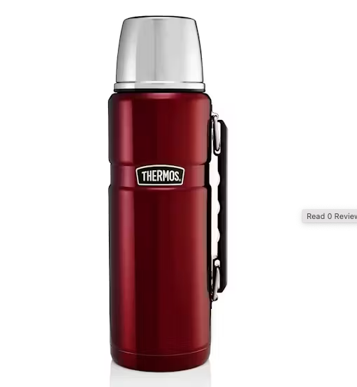 THERMOS STAINLESS STEAL KING FLASK 1.2L RED