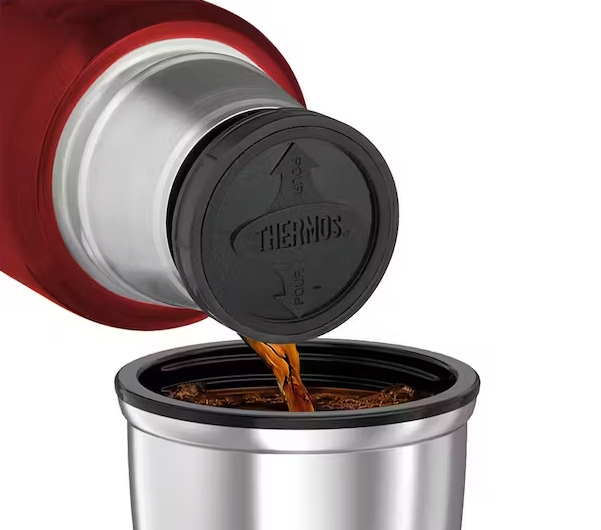 THERMOS STAINLESS STEAL KING FLASK 1.2L RED