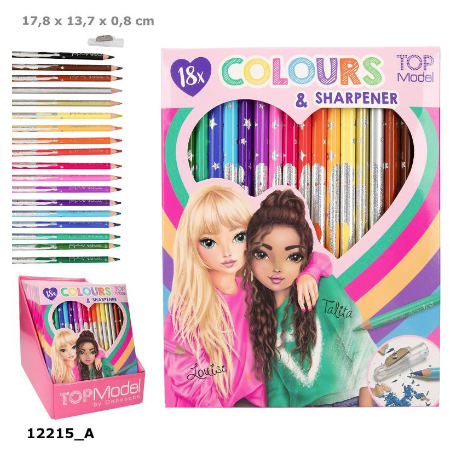 TOPModel 18 Colouring Pencils with sharpener