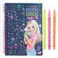 TOPModel Neon Doodle Book With Neon Pen Set