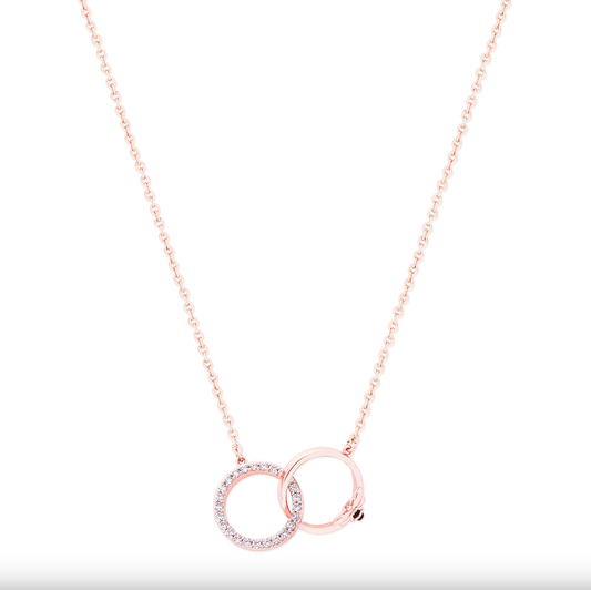 Tipperary Crystal Bee Rose Gold Infinity Pendant