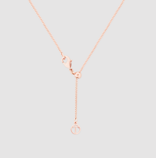 Tipperary Crystal Circle Pave Rose Gold Half Pave Pendant