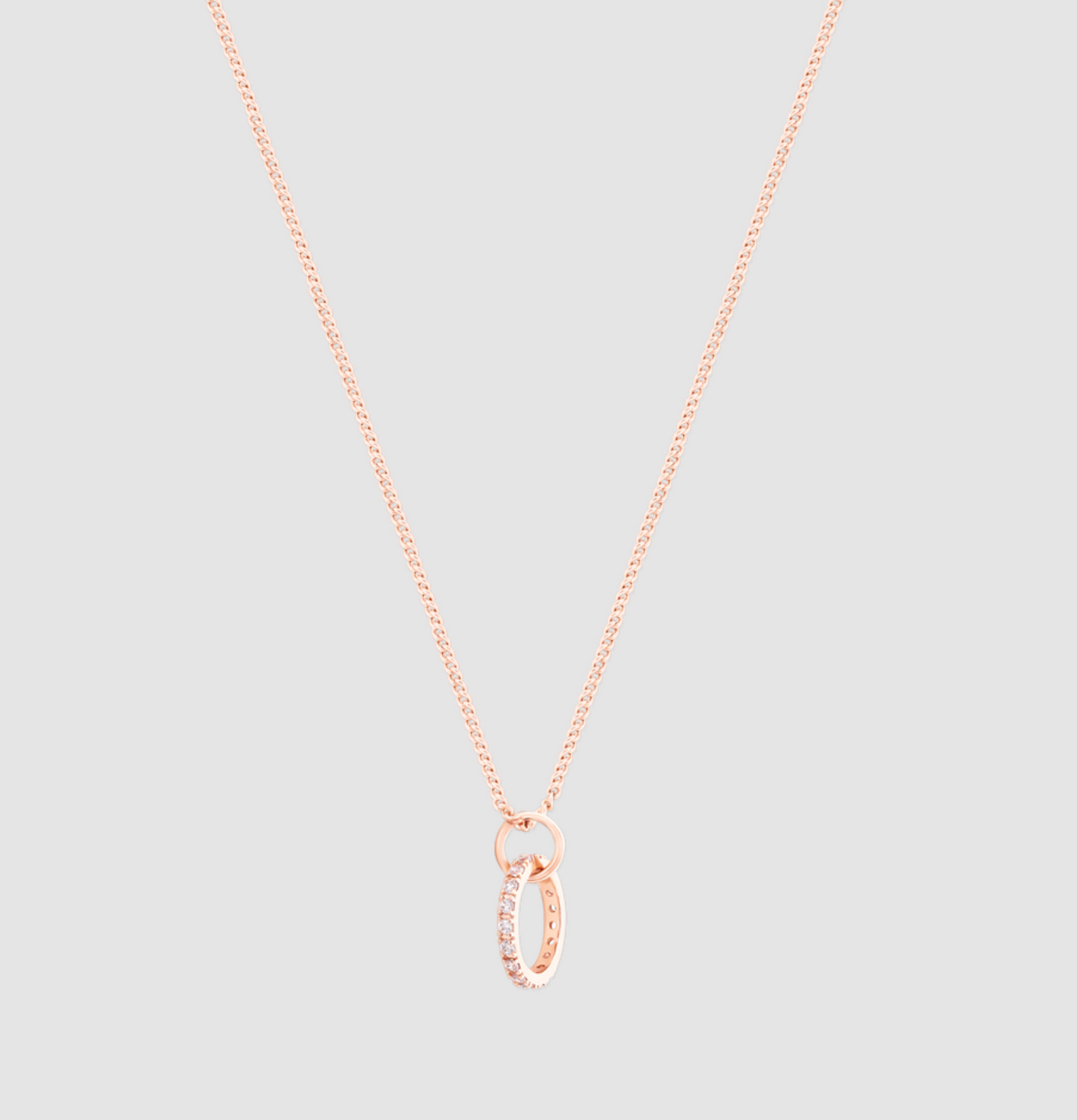Tipperary Crystal Circle Pave Rose Gold Ring Pendant