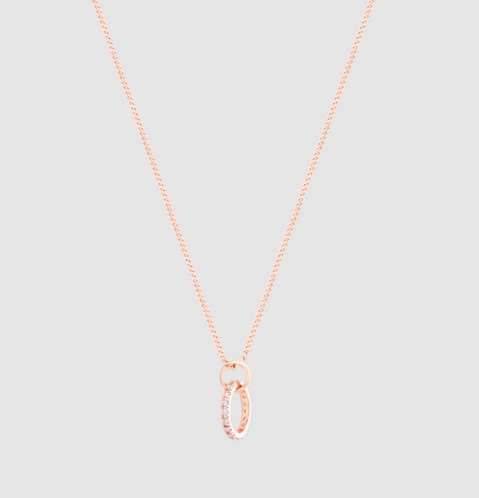 Tipperary Crystal Circle Pave Rose Gold Ring Pendant