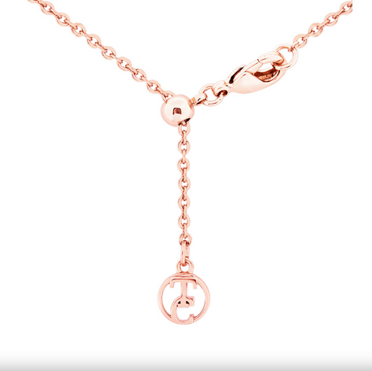 Tipperary Crystal Cz Set Circle & Bar Pendant Rose Gold