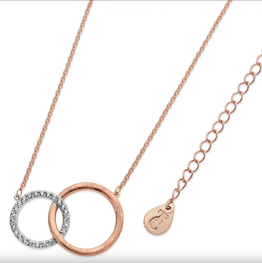 Tipperary Crystal Matt & Pave Circles Pendant