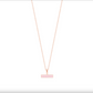 Tipperary Crystal Pink T-Bar Pendant Rose Gold