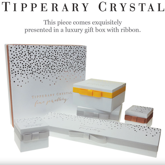 Tipperary Crystal Part Stone Set Infinity Pendant Rg