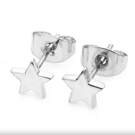 Tipperary Crystal Star Mini Stud Earrings Silver